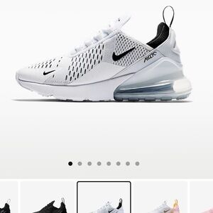 Nike White & Black Air Max 270 Modern Running Shoe women’s 9
